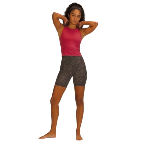 Lululemon Key To Balance Nulu High Neck Red Tank Top Size 6 - Picture 3 of 11